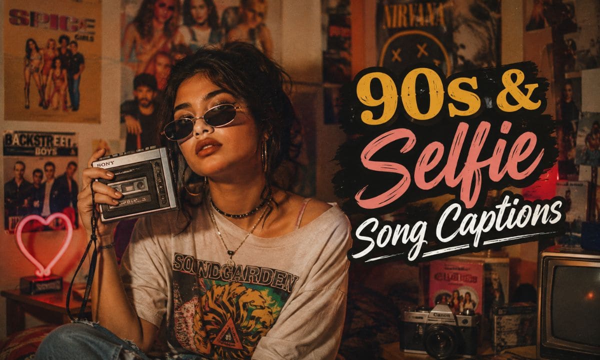 90 selfi song caption