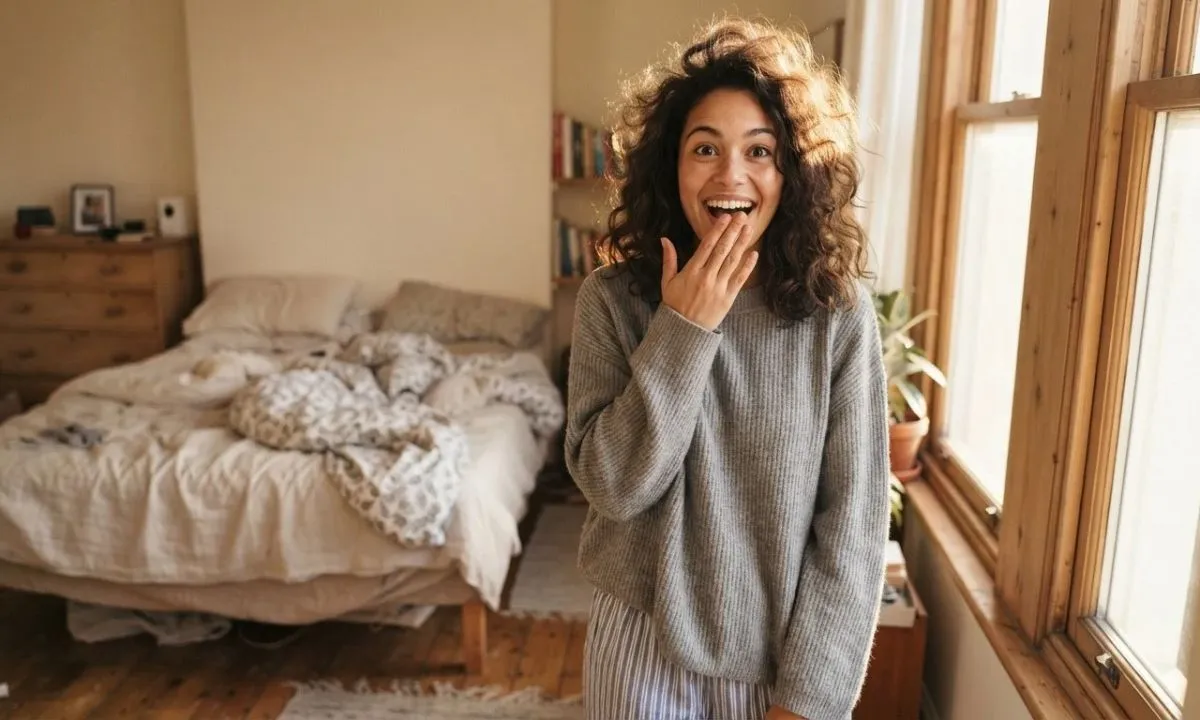 Funny hair captions for Instagram with a messy hairstyle