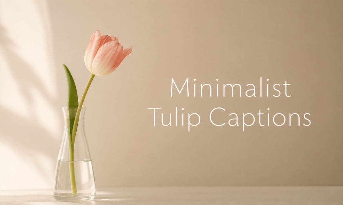 Minimalist Tulip Captions