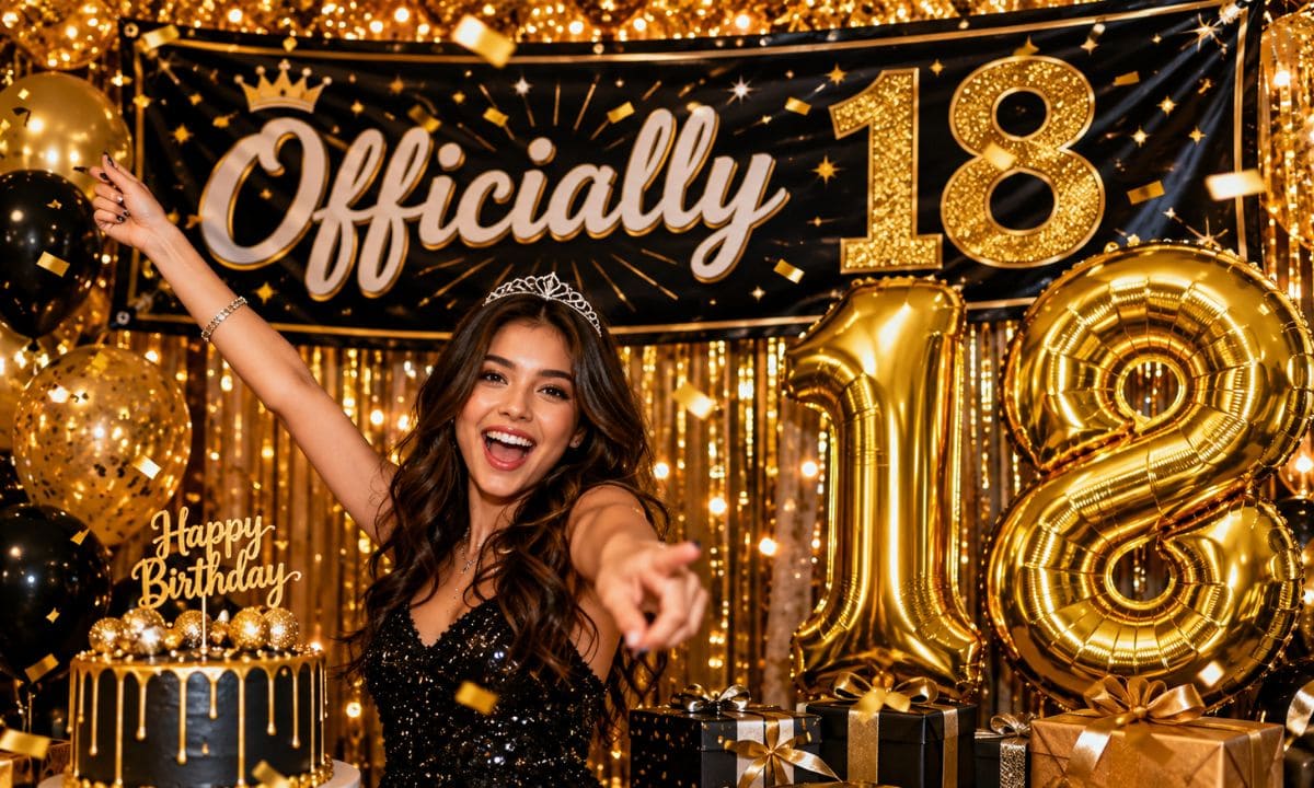 Officially 18 Captions