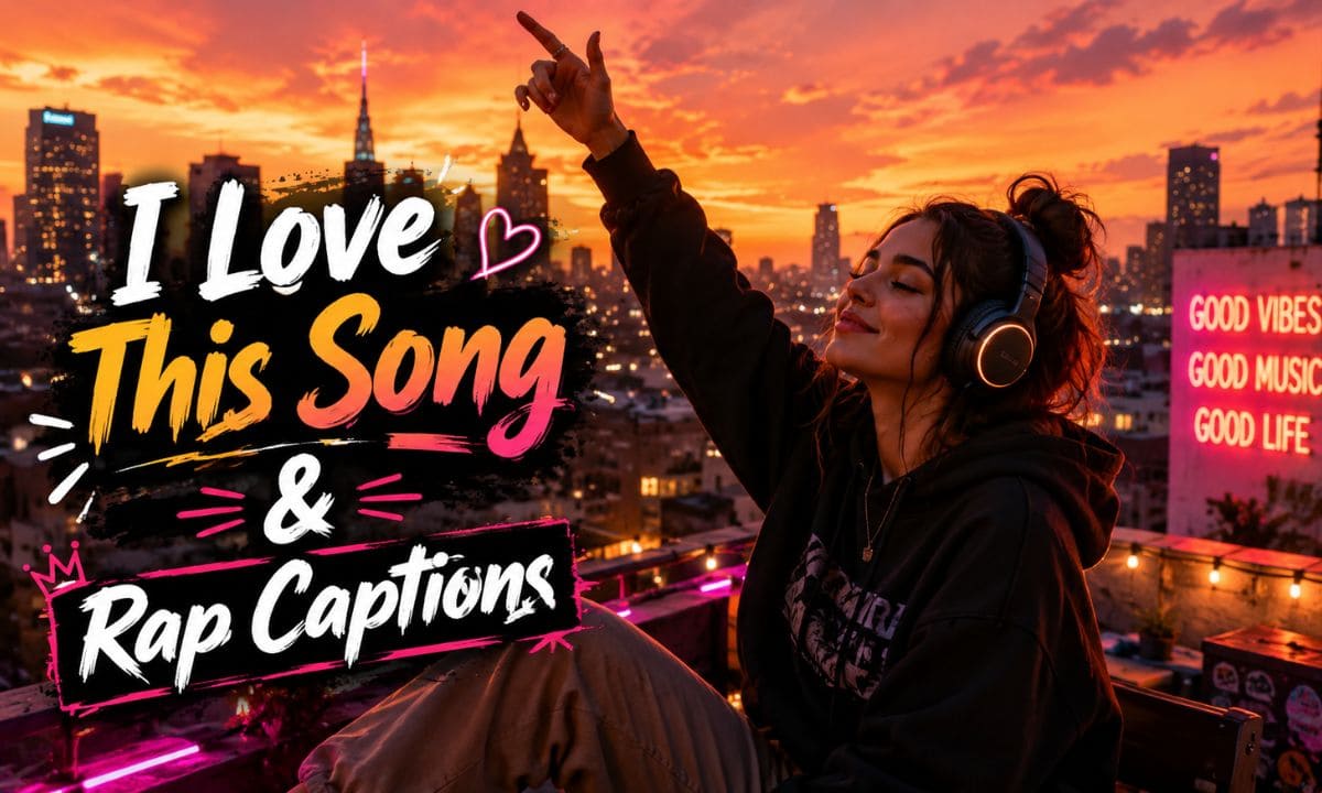 Rap song caption