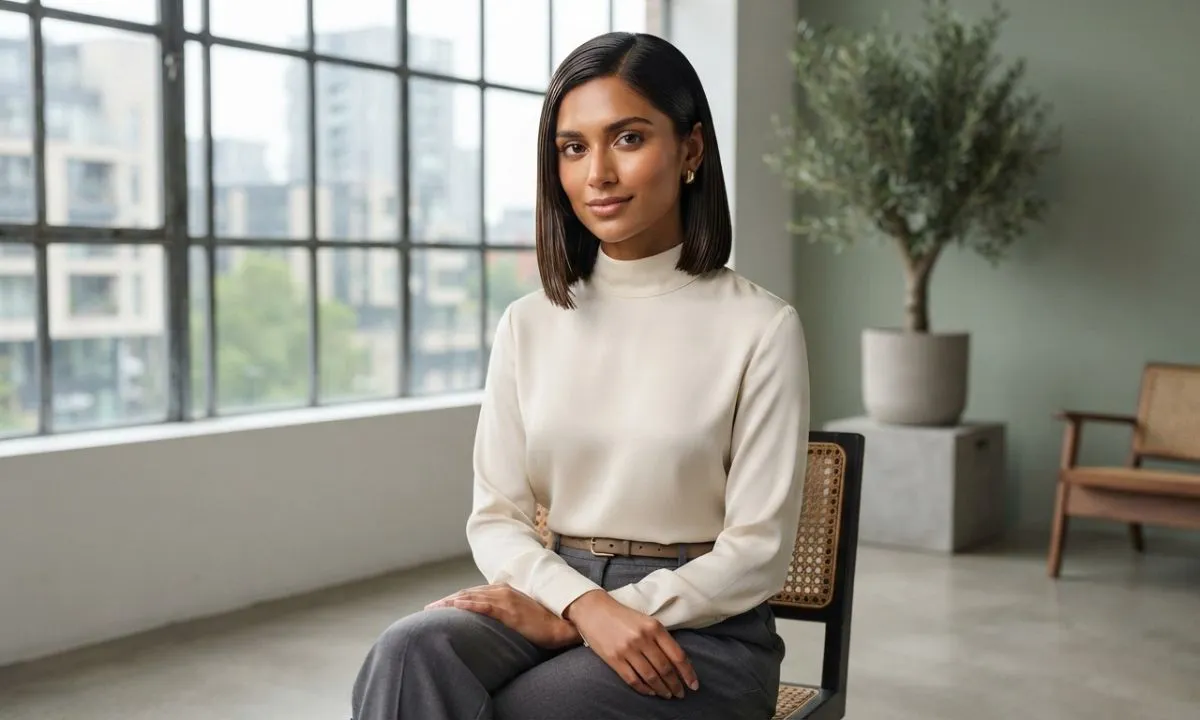 Short hair captions for Instagram with a stylish bob haircut