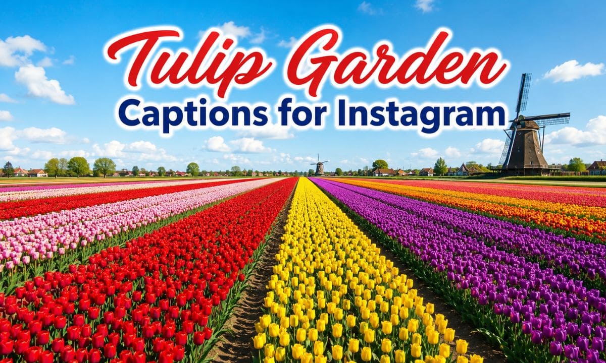 Tulip Garden Captions for Instagram