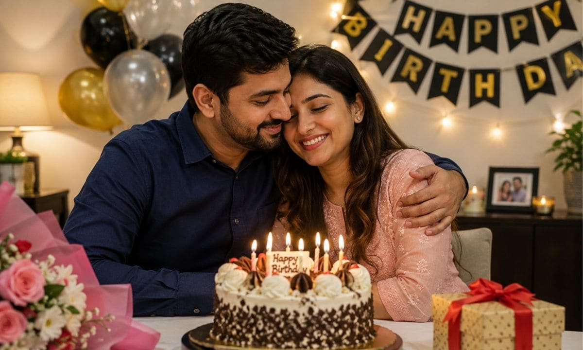 Birthday captions for husband couple photo