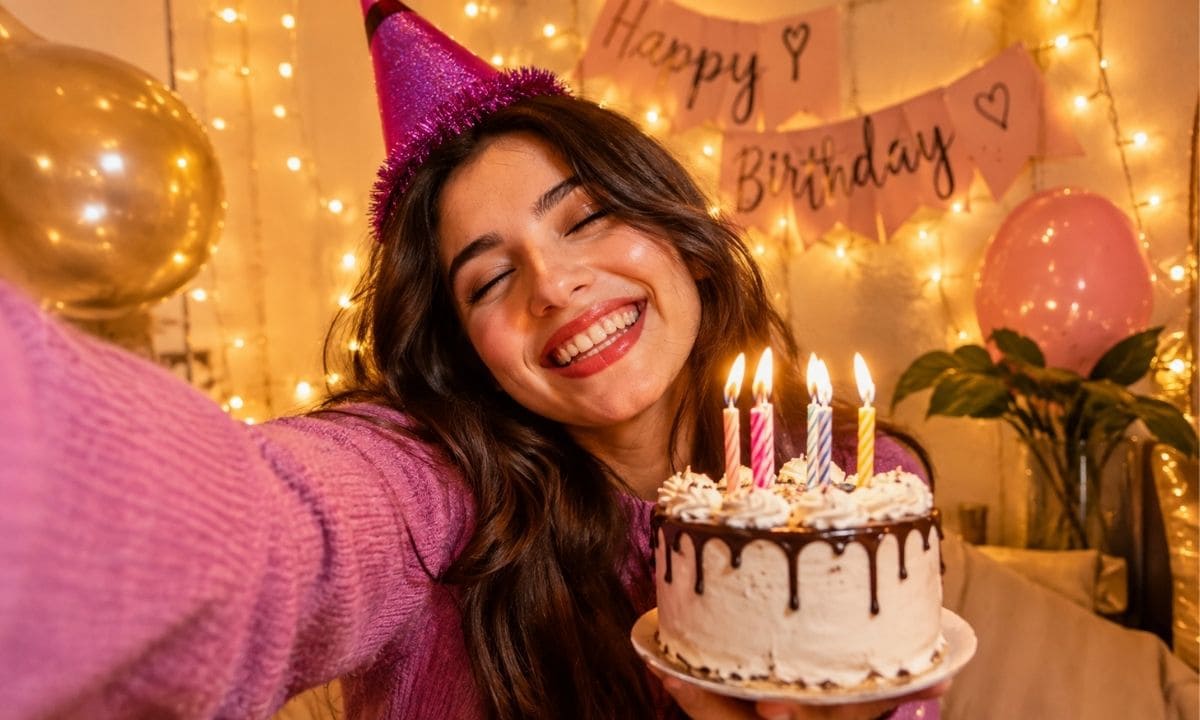Birthday yourself captions for Instagram celebration selfie