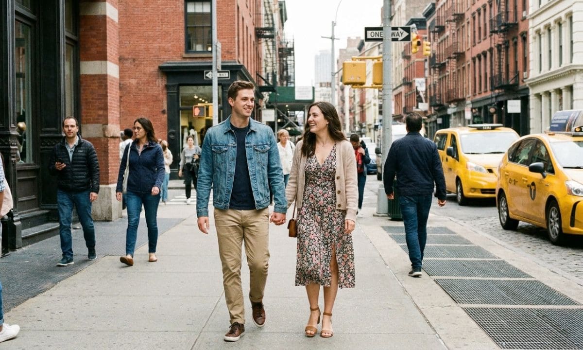 Everyday boyfriend captions for Instagram couple walking hand in hand