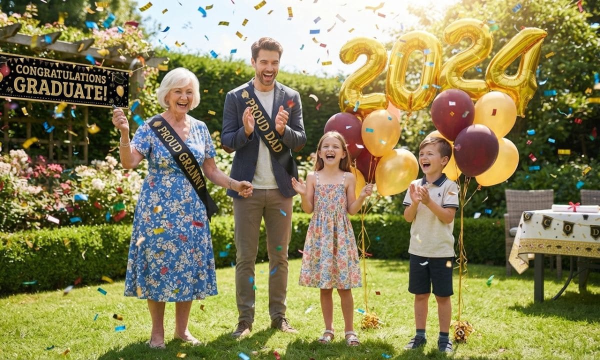 Family celebrating a milestone achievement together, family celebration captions for Instagram