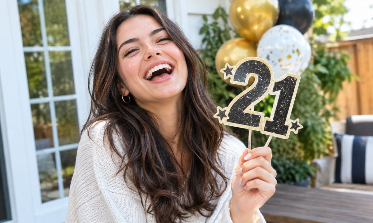 Funny candid photo for turning 21 birthday