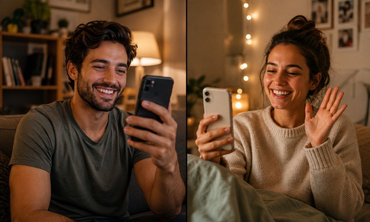 Long distance boyfriend captions couple video call reunion countdown