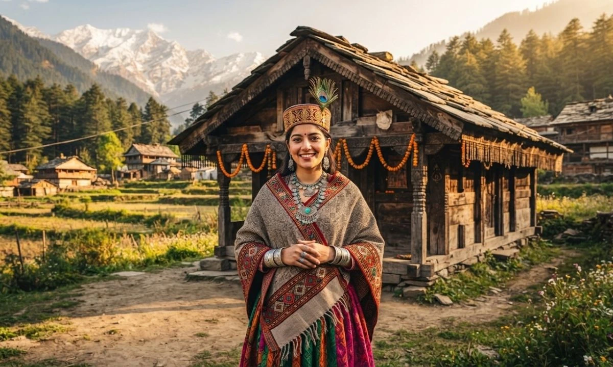 Manali Traditional Dress Captions