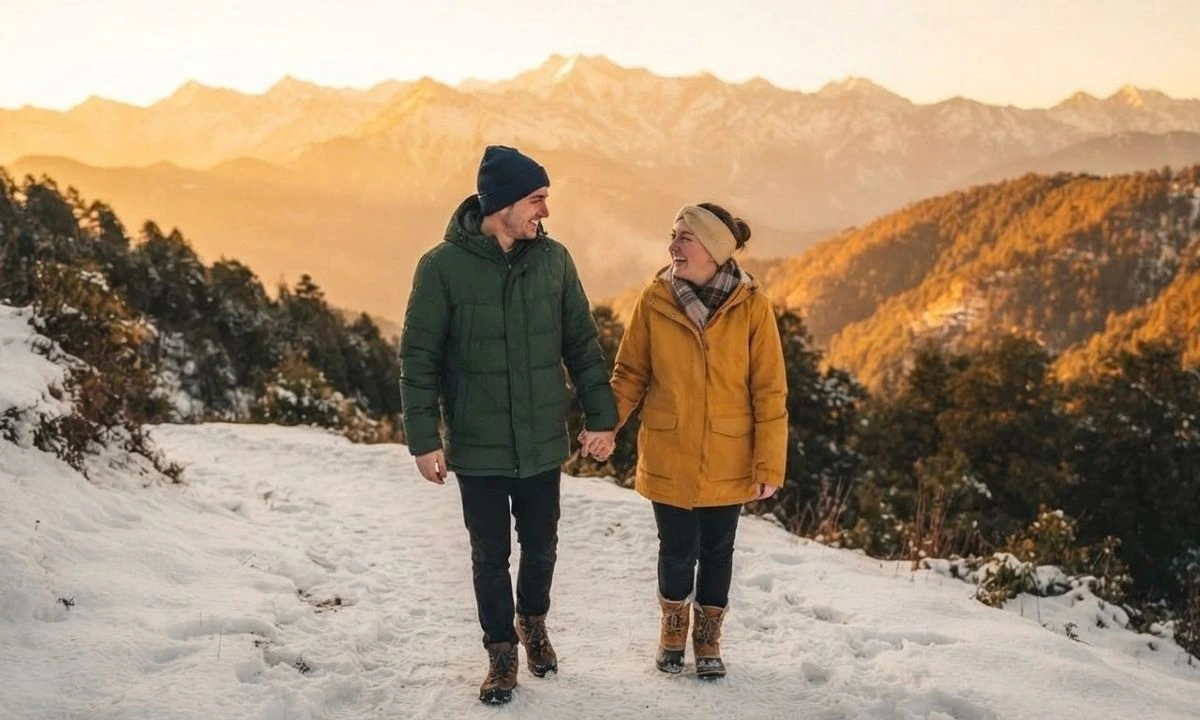 Manali Trip Captions with Husband