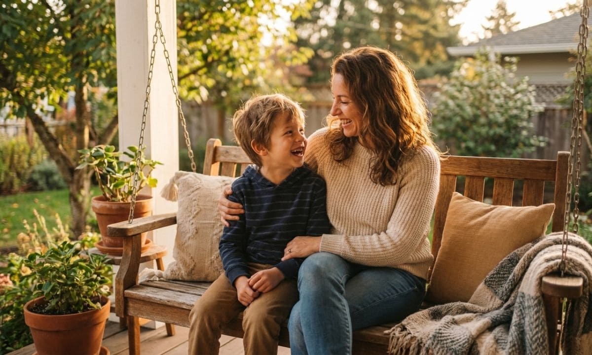 Mother and son bonding moment caption for Instagram