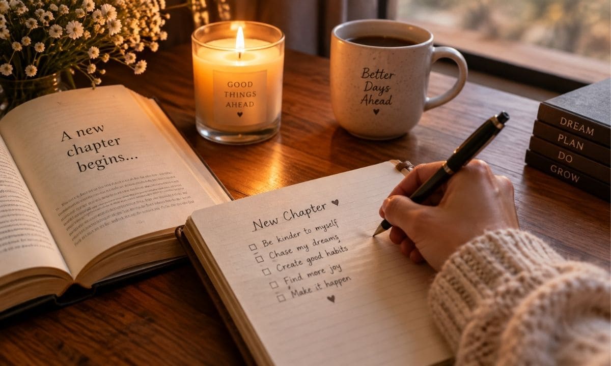 New chapter birthday captions journal photo