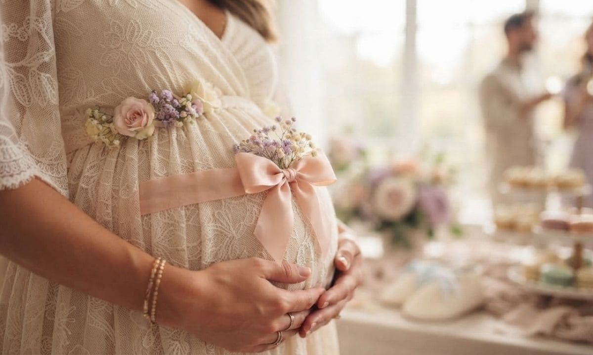 _Pregnant baby bump photo for baby shower captions