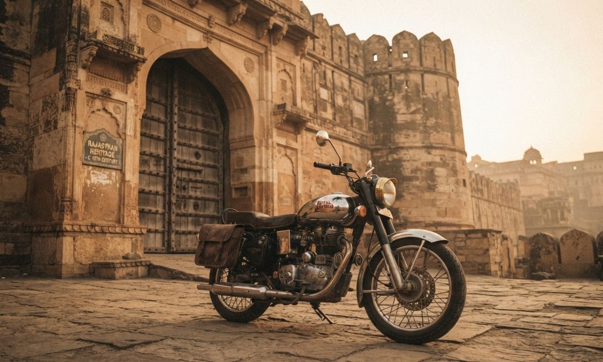 Royal Enfield Bullet captions for Instagram on a heritage themed photo