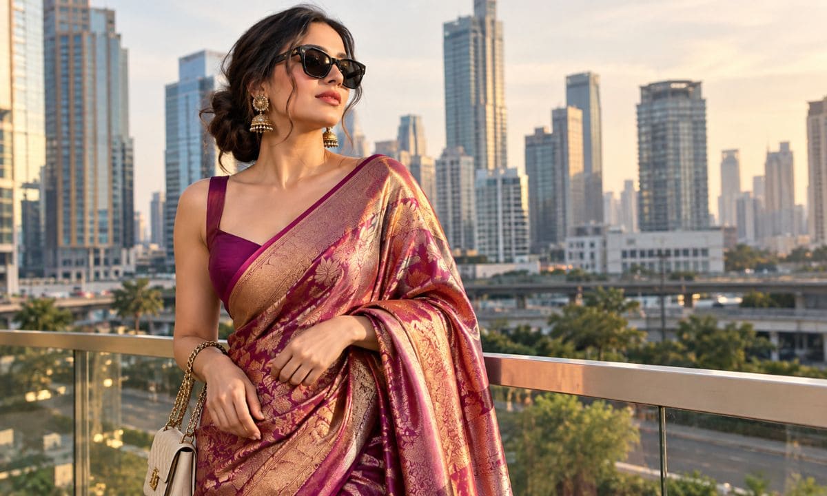 Saree Attitude Caption in Marathi