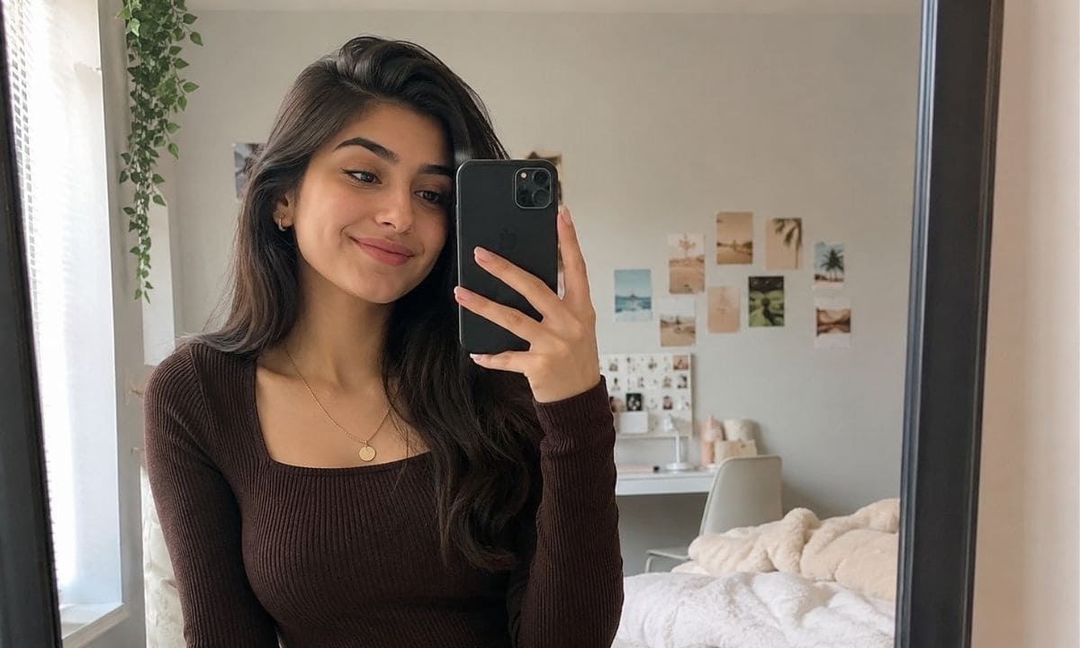 _Selfie yourself captions for Instagram confident mirror photo